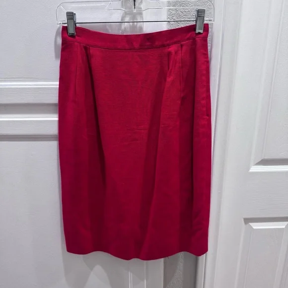 Nordstrom Vintage Red Women's Pencil Skirt with pockets - Picture 8 of 16